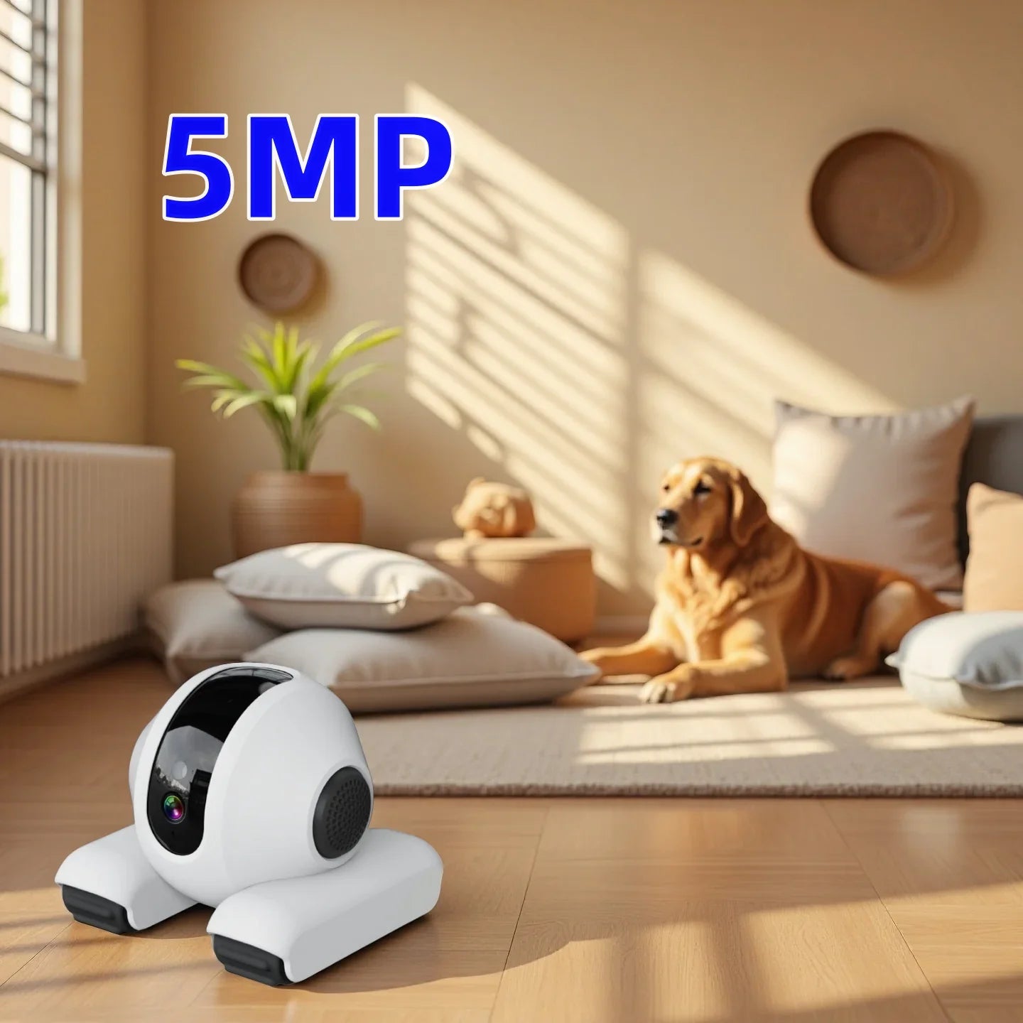 5MP Wi-Fi Indoor Security Camera With 2-Way Audio For Pets