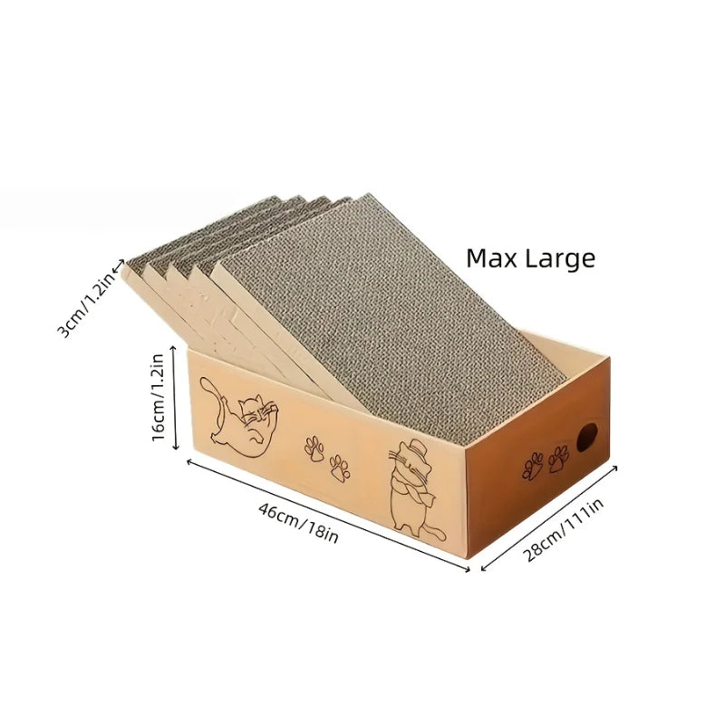 CZBNYX Five Pack Corrugated Cardboard Cat Scratch Boards Double Sided
