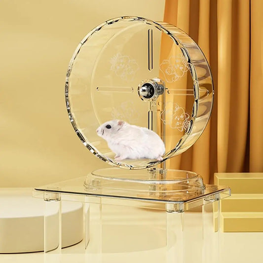 Silent Hamster Running Wheel Transparent Wide Design