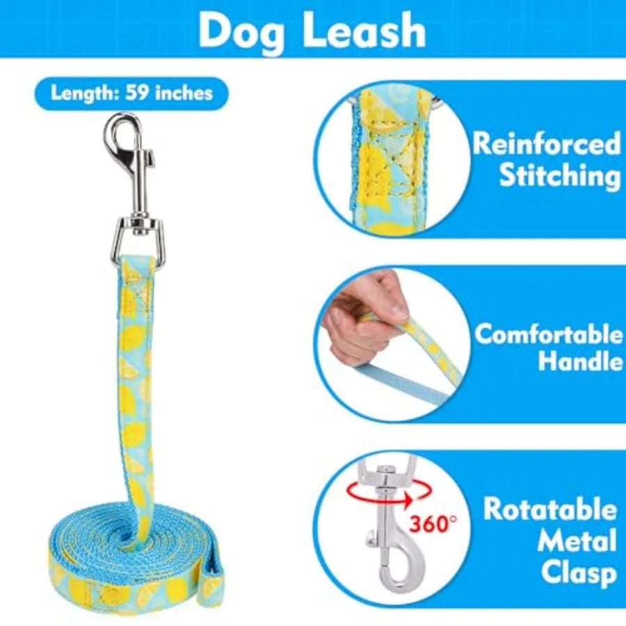 Adjustable No Choke Step In Dog Harness Leash Set Lightweight Mesh