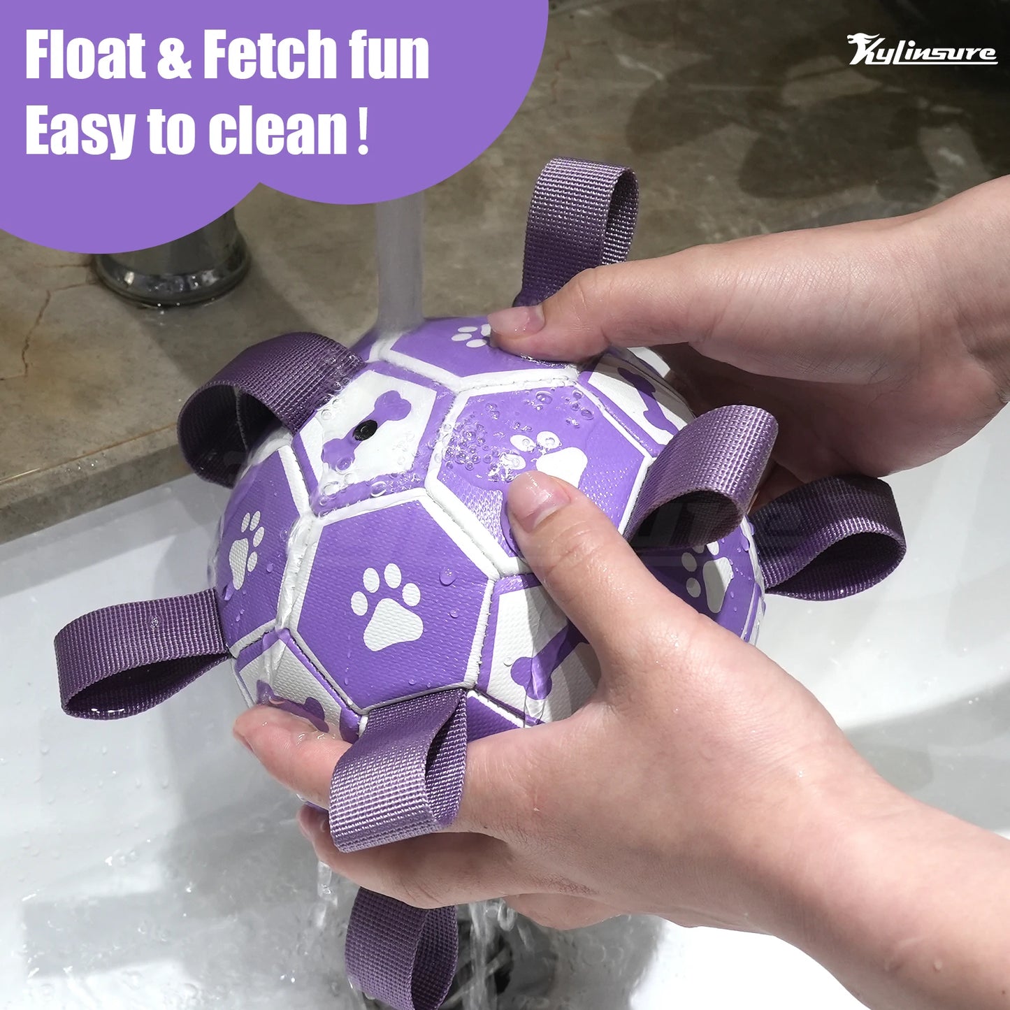 Dog Soccer Ball Tug Toy With Straps For Interactive Play