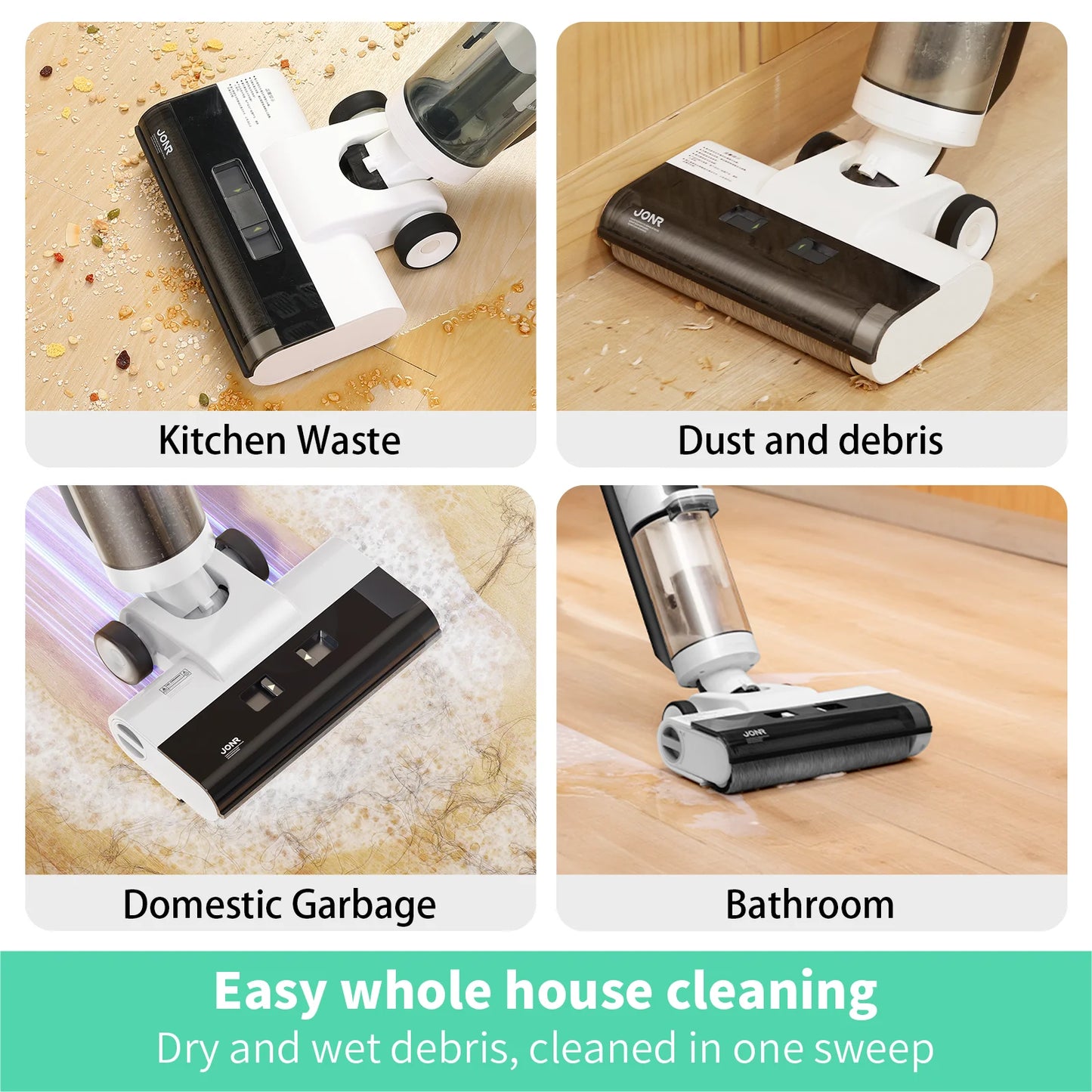 JONR ED12 Wet Dry Smart Vacuum Cleaner Wireless Floor Mop