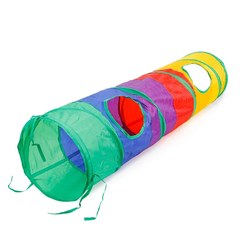 Foldable Cat Tunnel Toy For Indoor Play Breathable Cloth