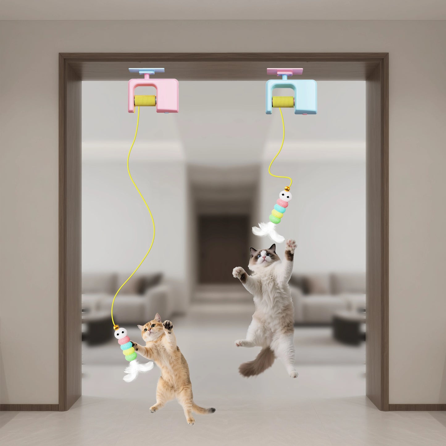 The New Type Of Cat Electric Smart Hanging Door Toy Is A Self-entertainment Entertaining And Cat-teasing Wonder