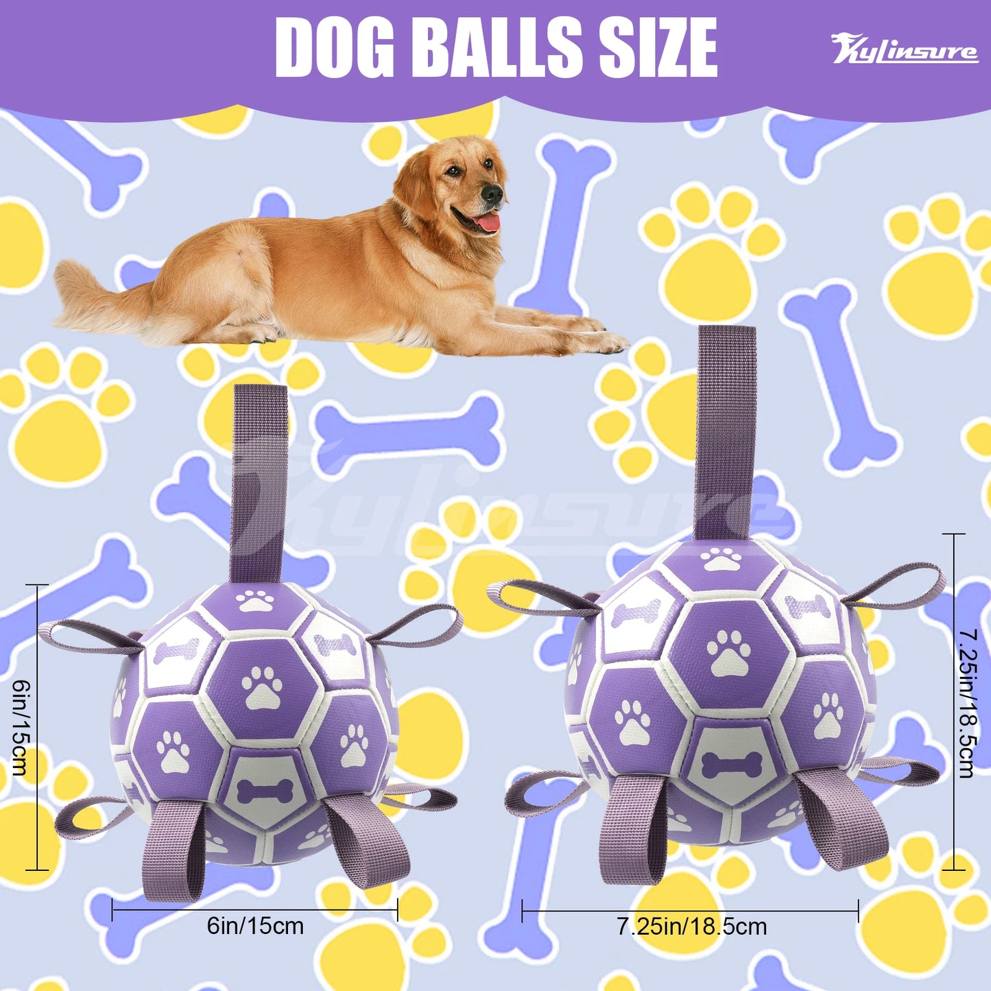 Dog Soccer Ball Tug Toy With Straps For Interactive Play