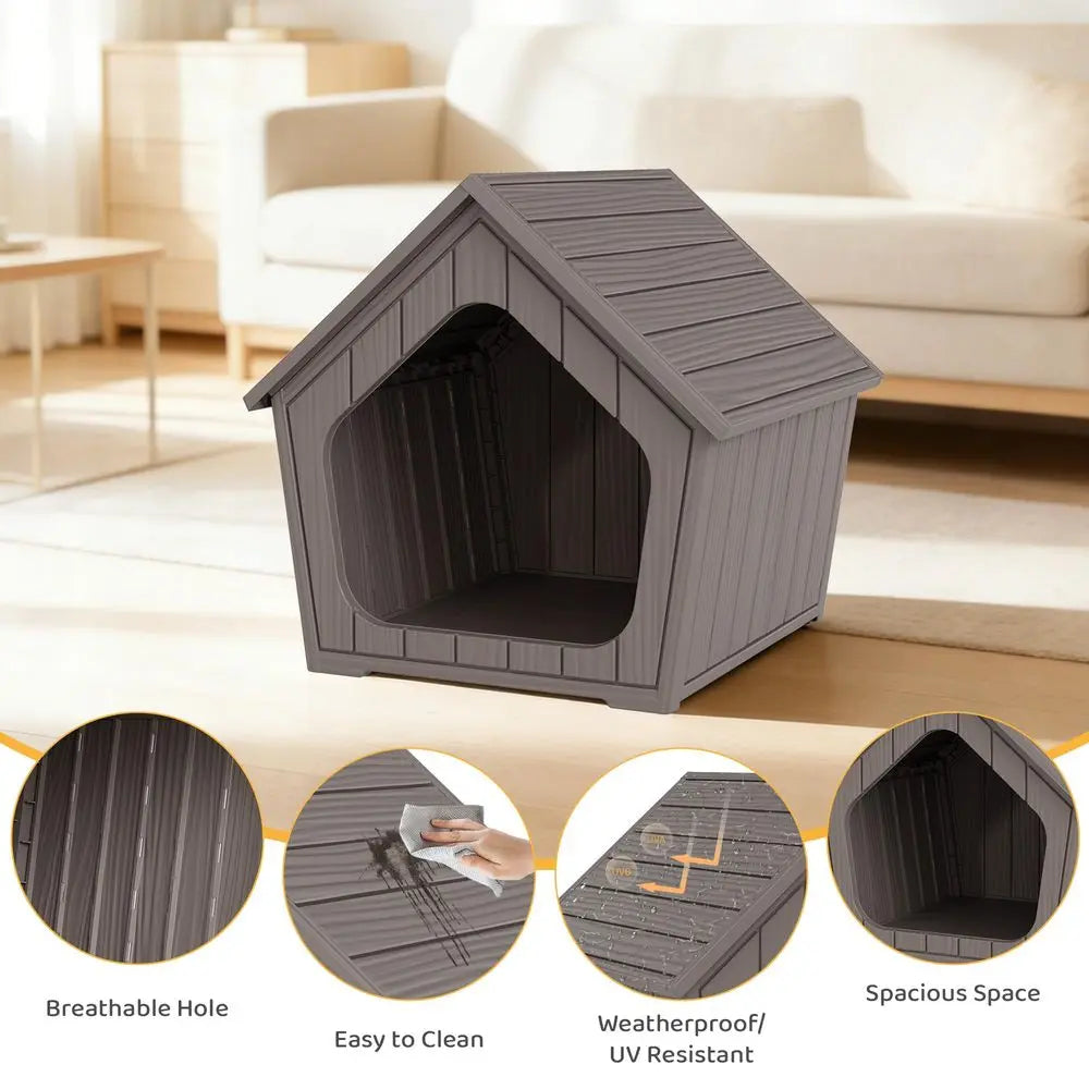 Weatherproof Insulated Resin Outdoor Cat House With Air Holes