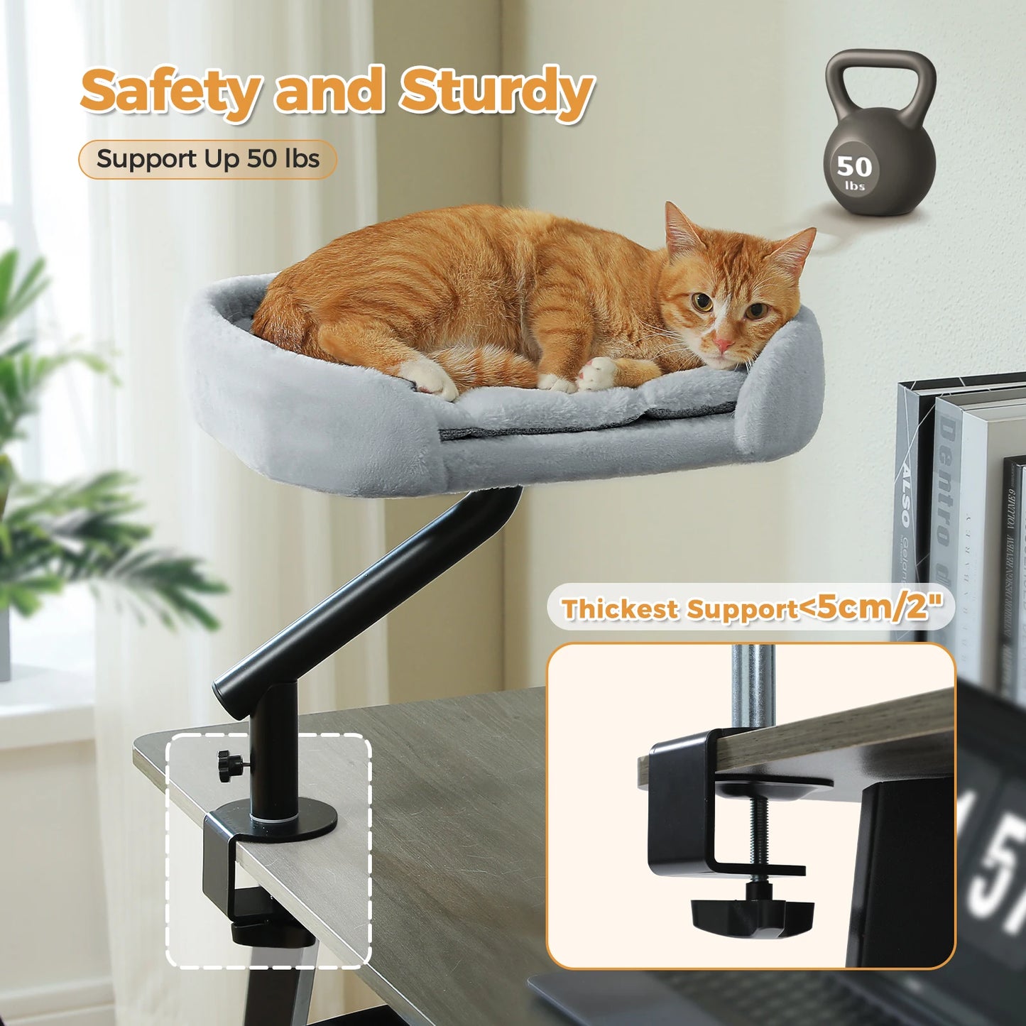 PAWZ Road Cat Desk Bed 360 Degree Rotatable Hammock Stand