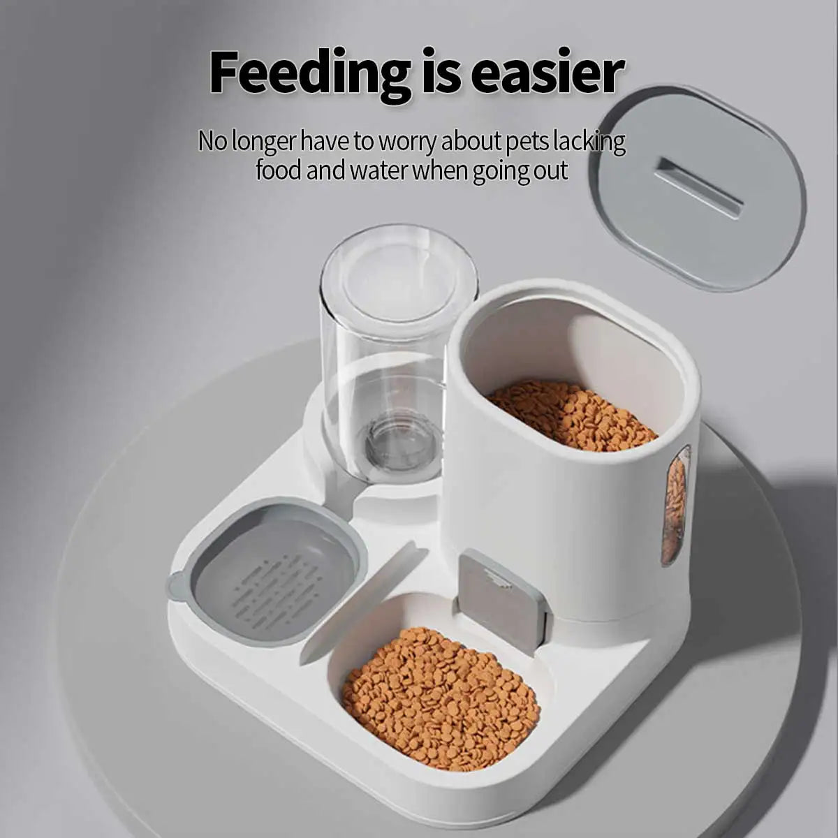 Dual Purpose Pet Feeder and Waterer for Small to Medium Dogs and Cats