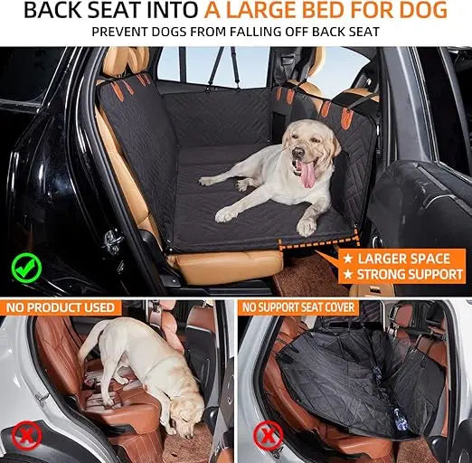 Back Seat Extender Dog Car Hammock With Hard Bottom