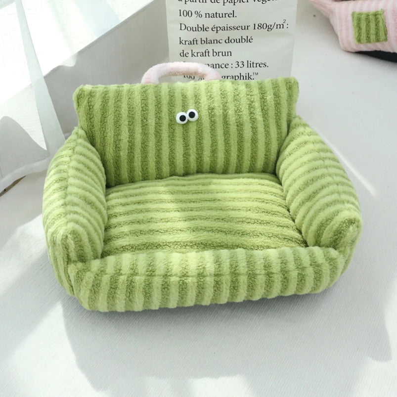 Cozy Linen Dog Bed Kennel for Winter Warmth and Comfort