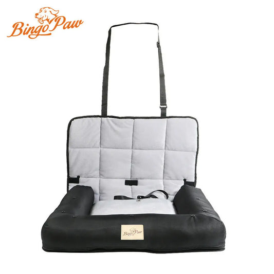 BINGOPAW Waterproof Car Seat Bed For Dogs With Removable Cover