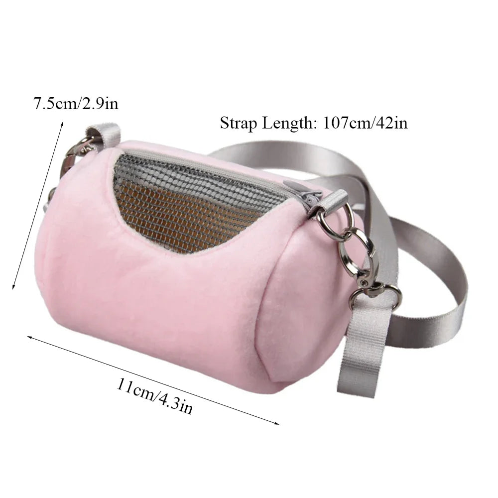 Small Pet Backpack Hamster Carrier Bag Breathable Mesh