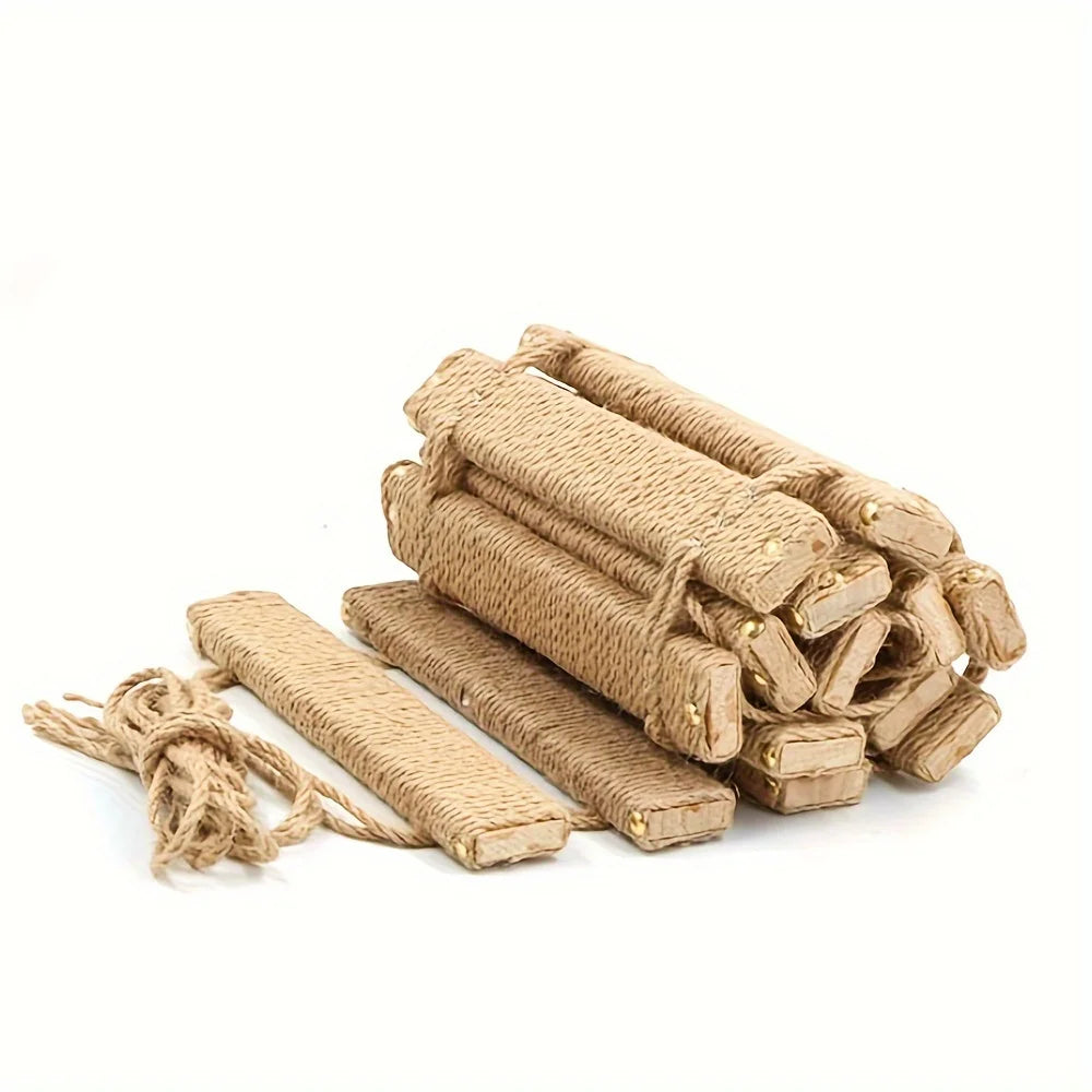 Multi Level Cat Ladder Indoor Bridge With Sisal Scratching Post And Plush Steps