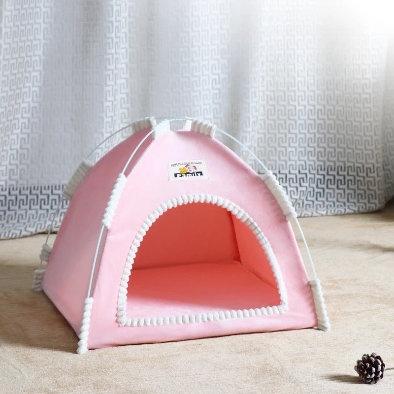 Foldable Cat And Dog Tent Four Seasons Outdoor Nest Breathable