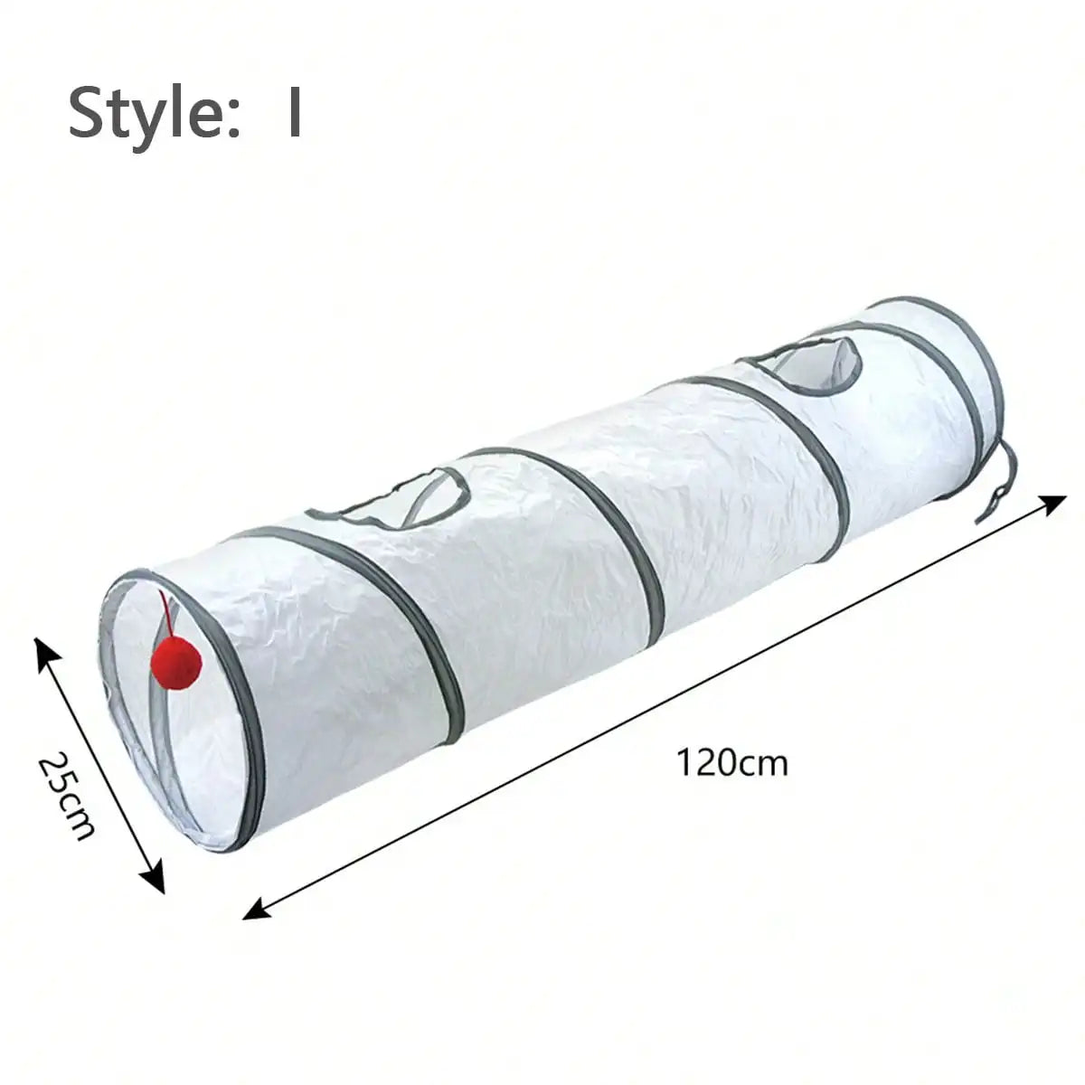White Cat Tunnel, Pet Crawling Tunnel Tube, Cat Activity Toy, Pet Tunnel Game, Pet Supplies