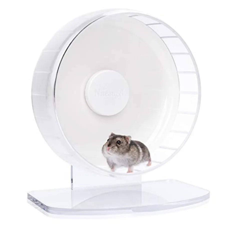 Super-Silent Hamster Exercise Wheels - Quiet Spinner Hamster Running Wheels with Adjustable Stand for Hamsters Gerbils Mice Or