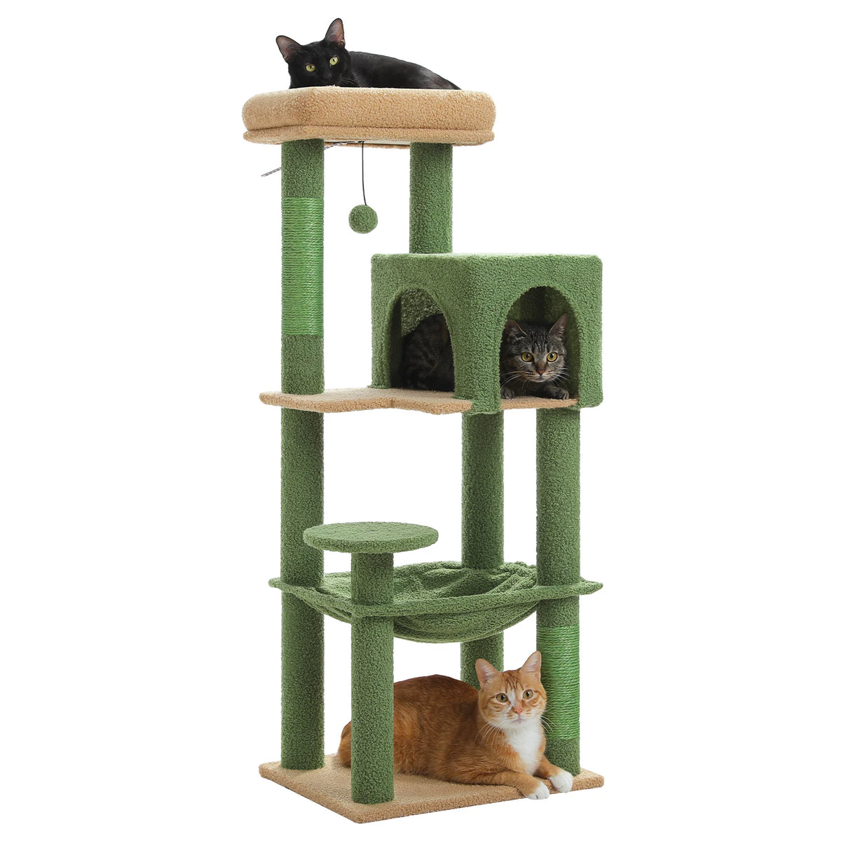 Pequlti Five Level Cat Tower With Sisal Scratching Post