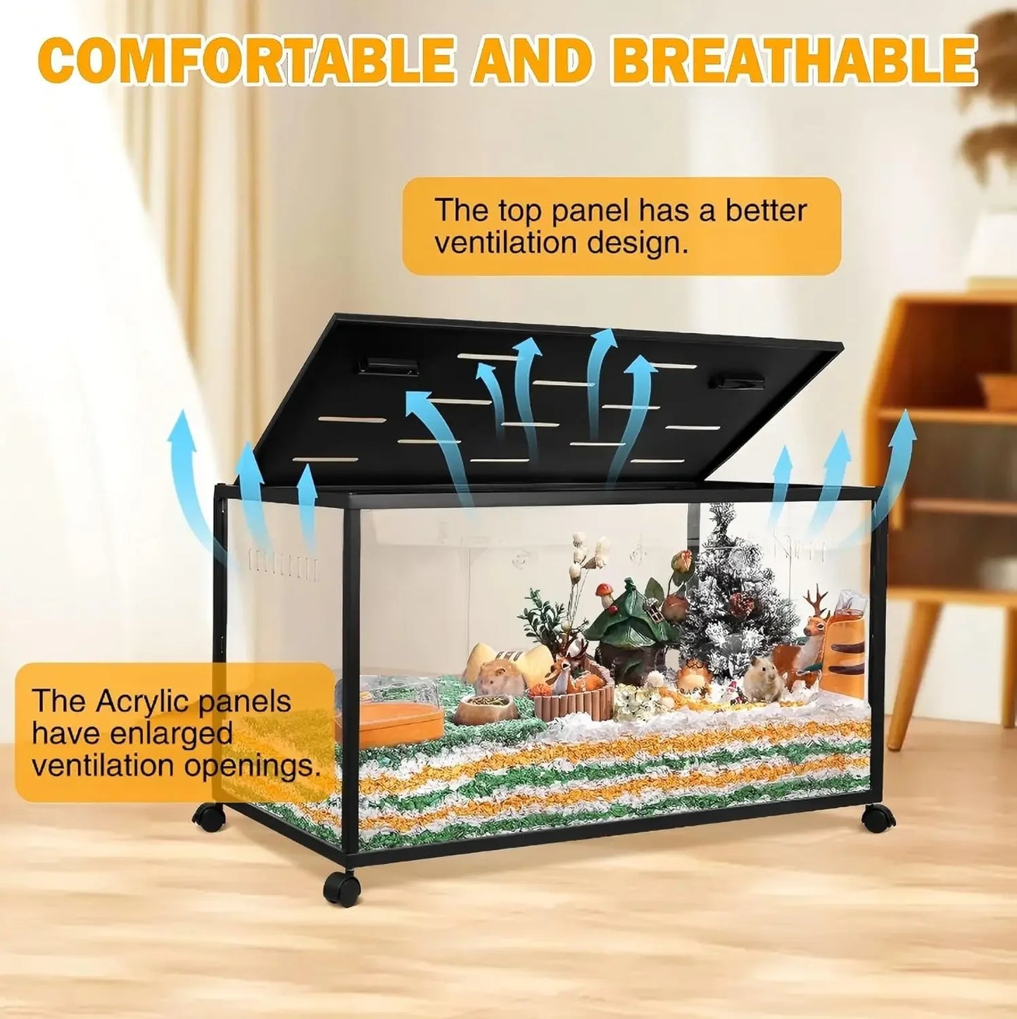 Stackable Large Cage With Top Access For Small Pets Hamsters Gerbils