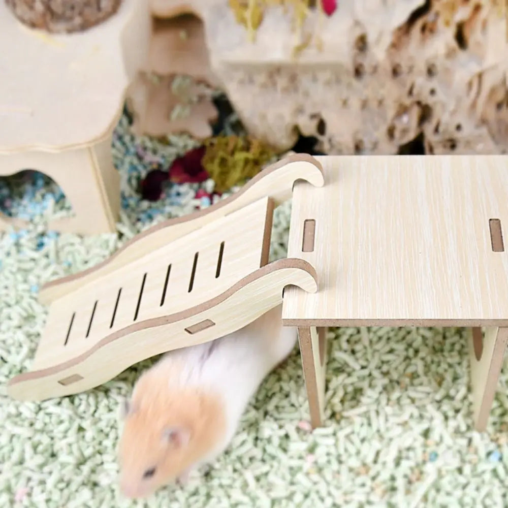 Wooden Hamster Ladder Suspension Bridge Small Pets