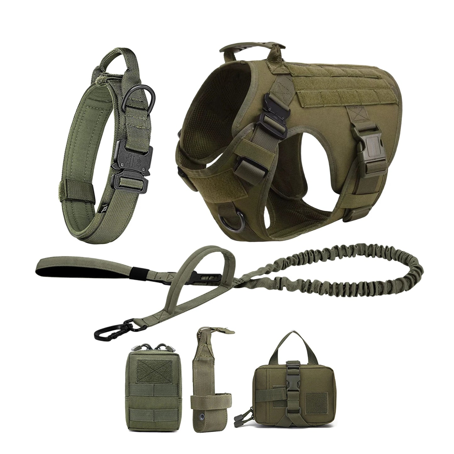 PETRAVEL Tactical Dog Harness With MOLLE Pouches For Training And Walking