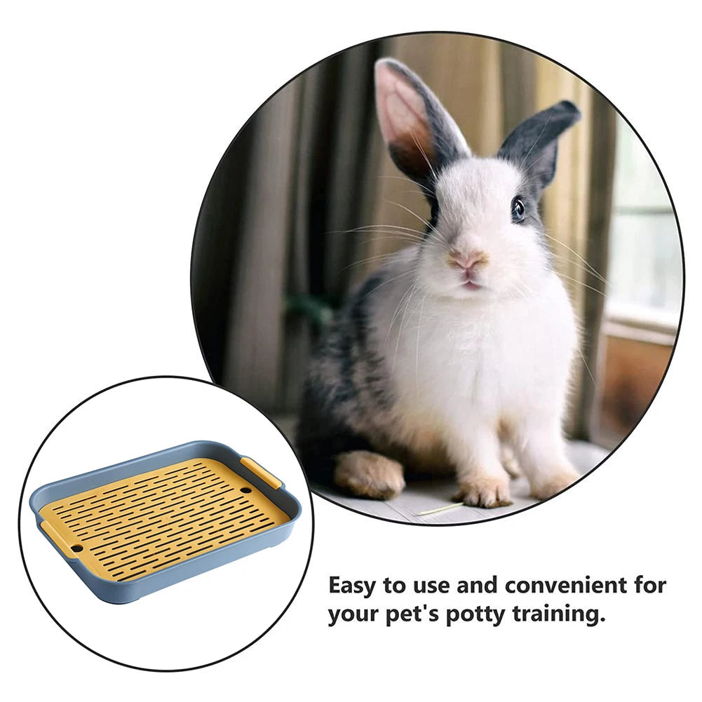 Rabbit Litter Box Plastic Corner Toilet Tray For Small Pets