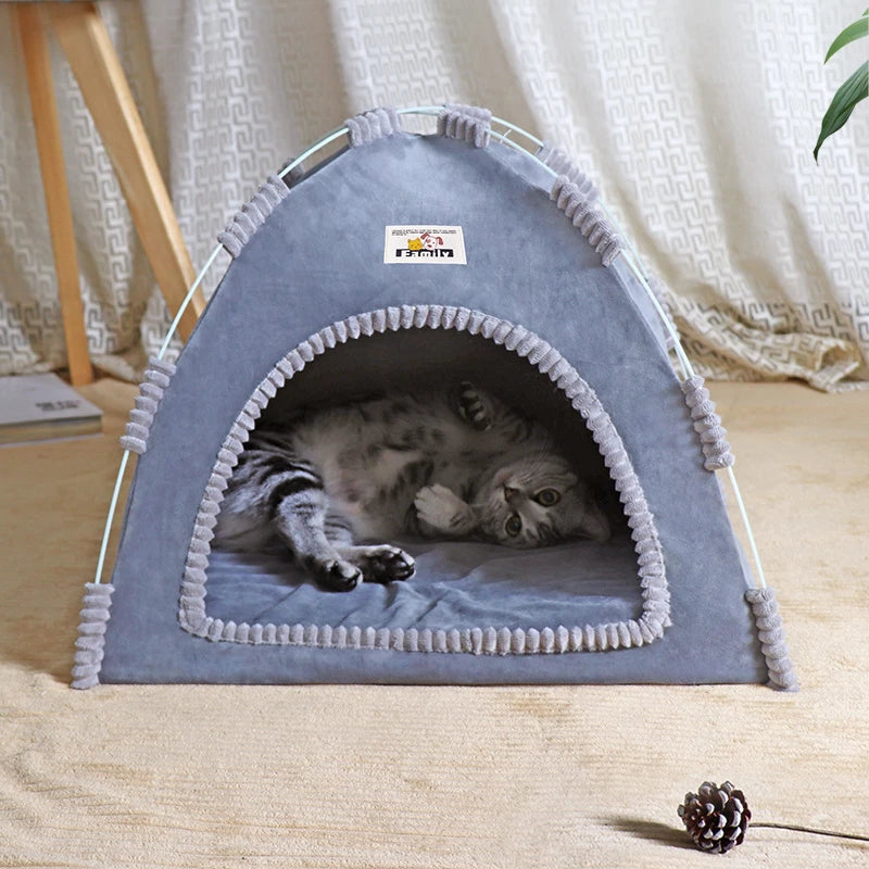 Foldable Cat And Dog Tent Four Seasons Outdoor Nest Breathable