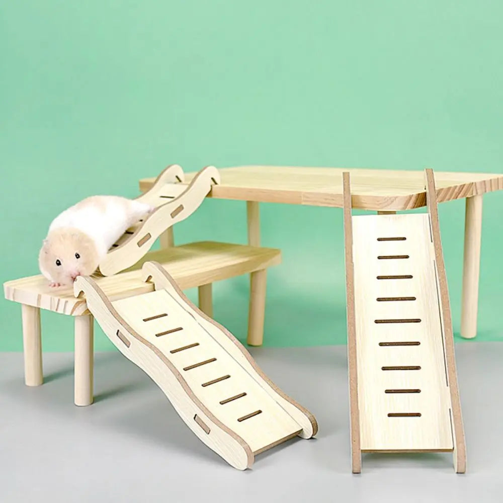Wooden Hamster Ladder Suspension Bridge Small Pets