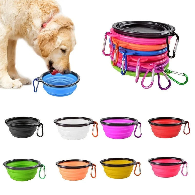 Pet Travel Collapsible Bowl Durable TPR For Cats And Dogs
