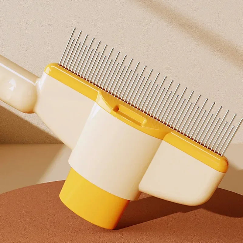 Self-Cleaning Dog Grooming Comb With One Button Massage Pet Hair Remover
