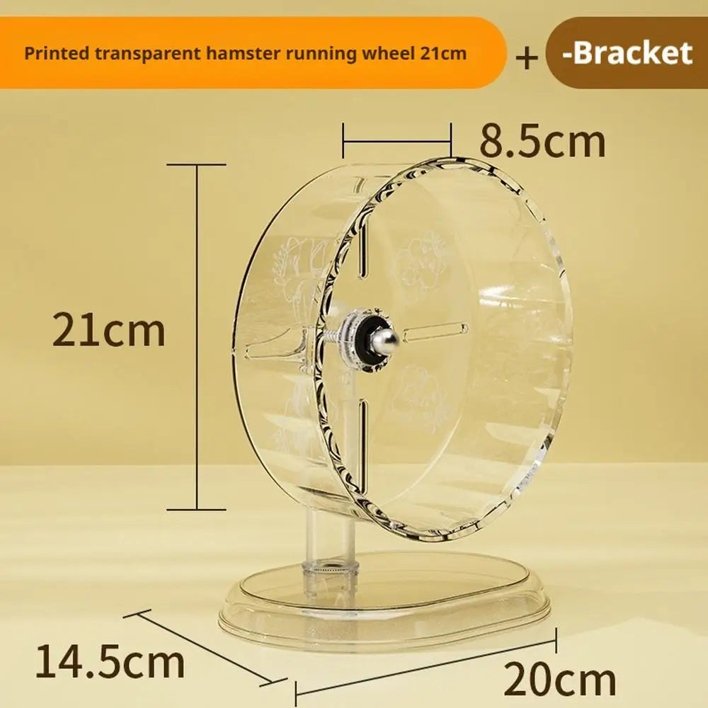 Silent Hamster Running Wheel Transparent Wide Design