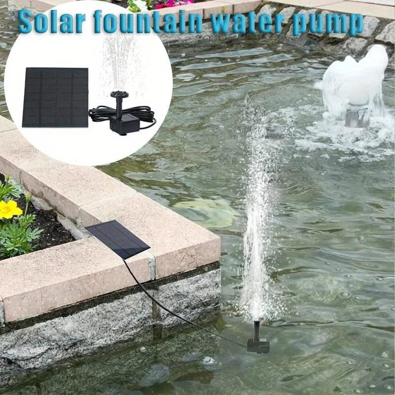 Solar Fountain With Six Nozzles Floating Pond Pump Bird Baths