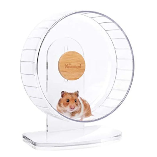 Super-Silent Hamster Exercise Wheels - Quiet Spinner Hamster Running Wheels with Adjustable Stand for Hamsters Gerbils Mice Or