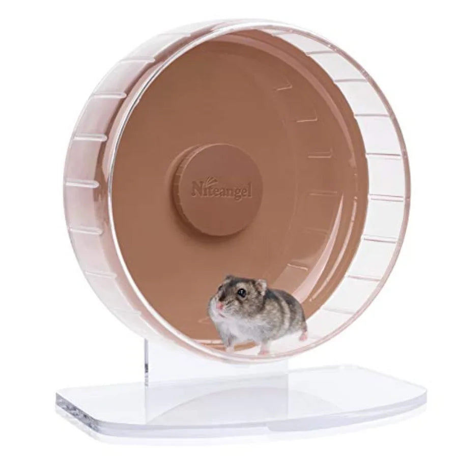Super-Silent Hamster Exercise Wheels - Quiet Spinner Hamster Running Wheels with Adjustable Stand for Hamsters Gerbils Mice Or