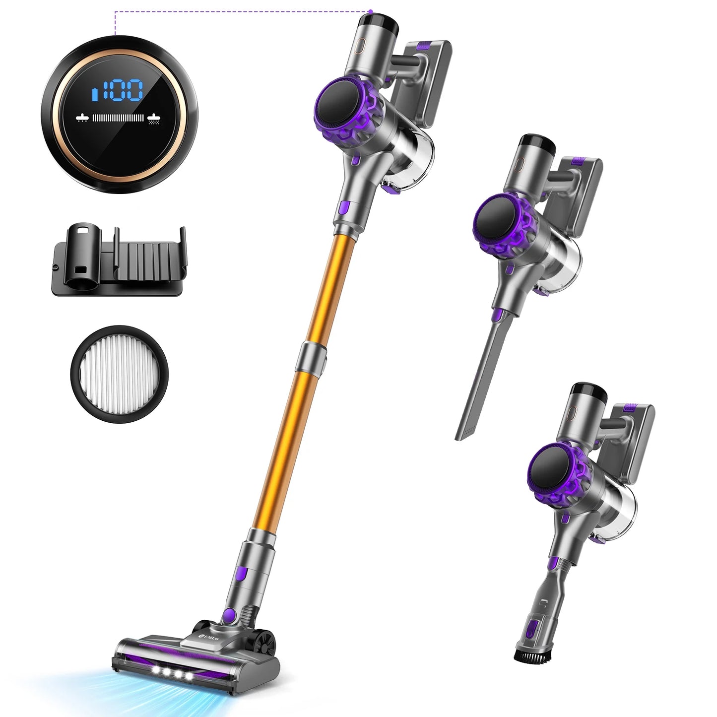 INSE YISORA Cordless Vacuum Cleaner 40Kpa 55 Min Run Time