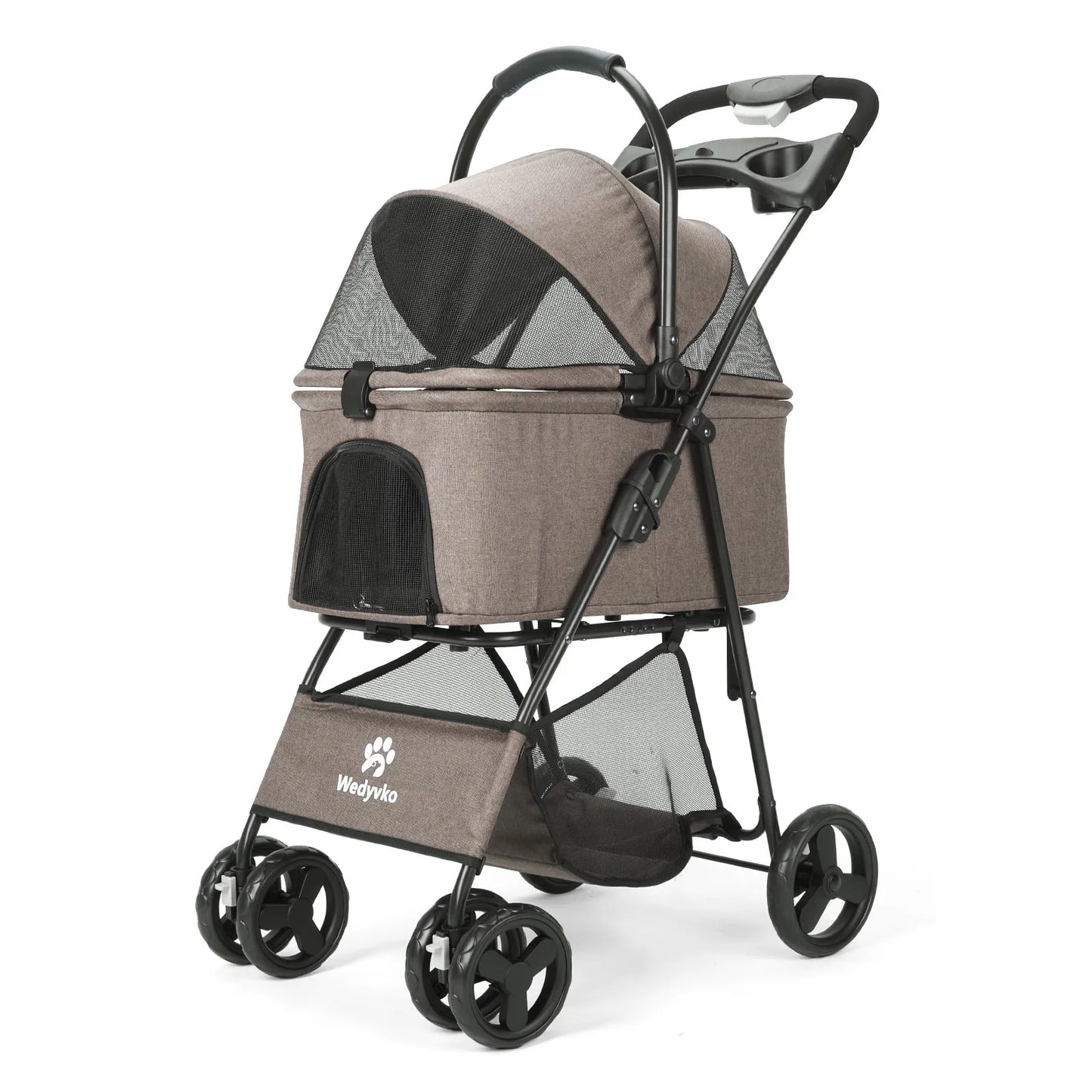 3 in 1 Pet Stroller With Removable Carrier All Terrain For Dogs And Cats