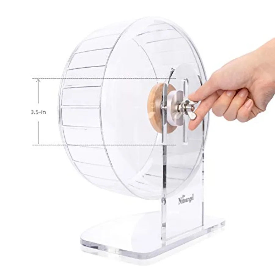 Super-Silent Hamster Exercise Wheels - Quiet Spinner Hamster Running Wheels with Adjustable Stand for Hamsters Gerbils Mice Or