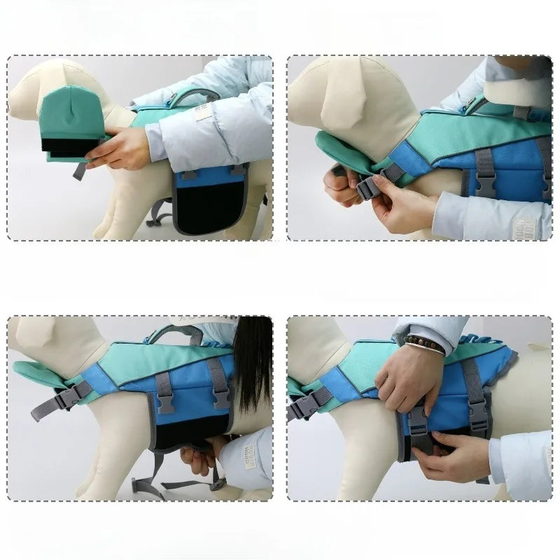 Dog Summer Swimming Life Jacket Safety Vest For Pool And Surfing
