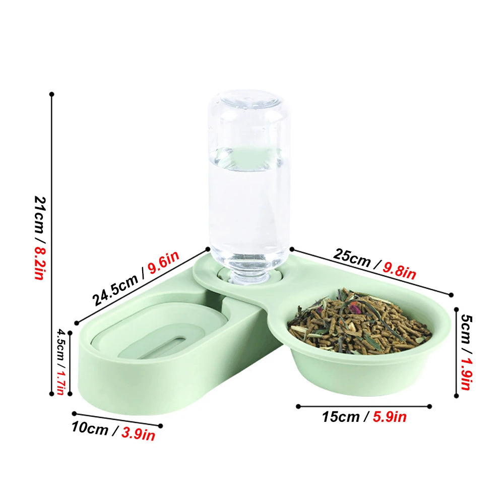 All In One Pet Food And Water Bowl Auto Feeder For Rabbits Chinchillas