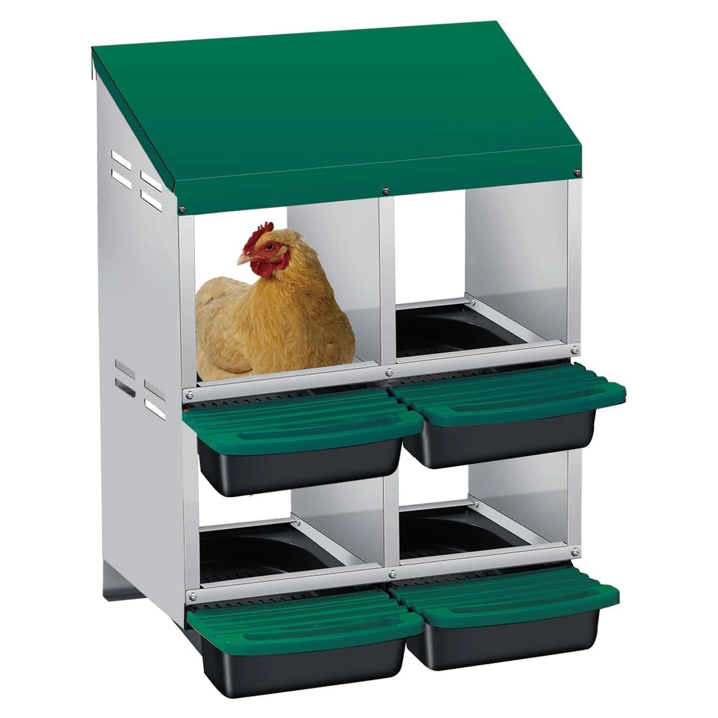TWISTER.CK Automatic Egg Rollout Nesting Box For Hens Ducks Rabbits