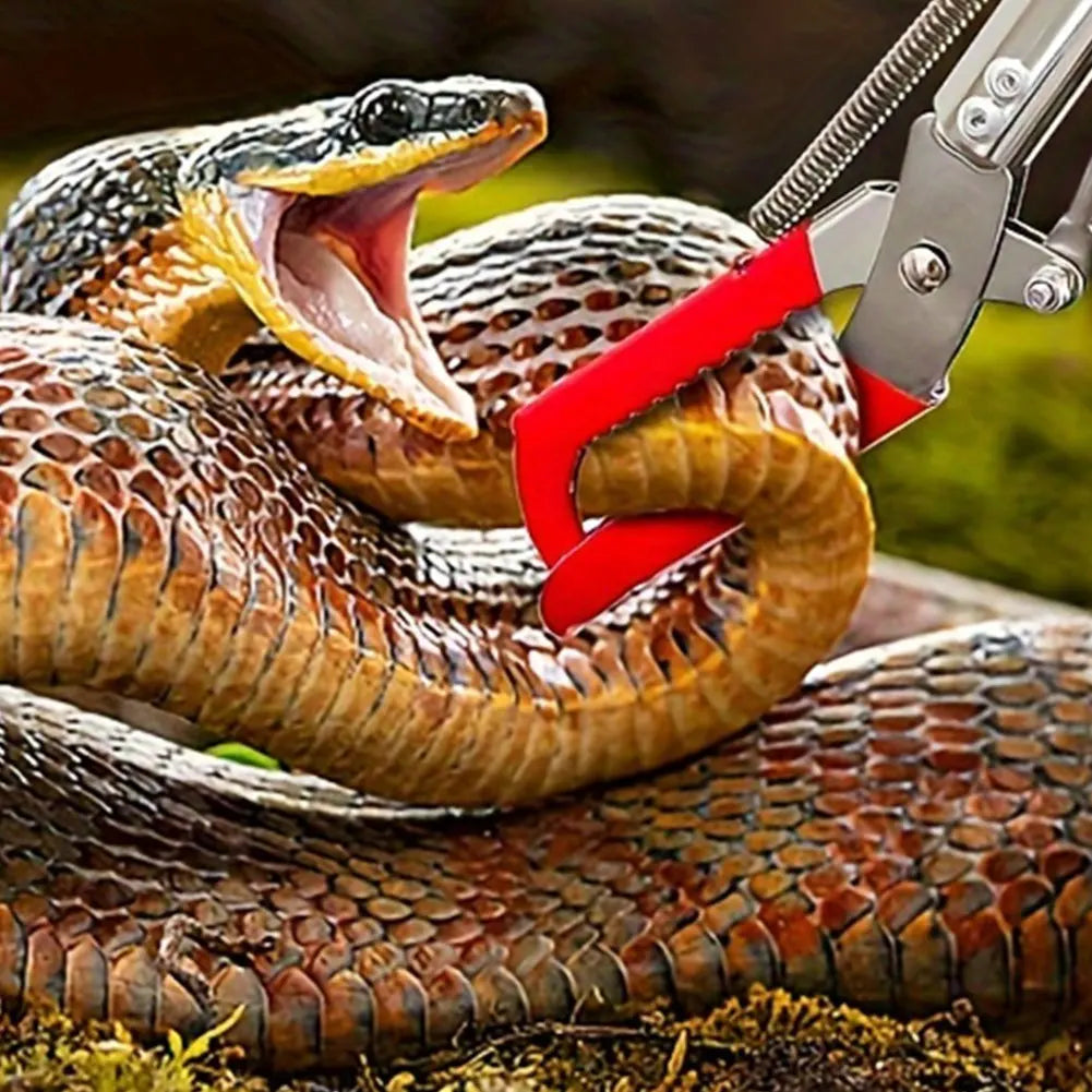 Stainless Steel Snake Catcher Tongs With Wide Jaw Reptile Grabber