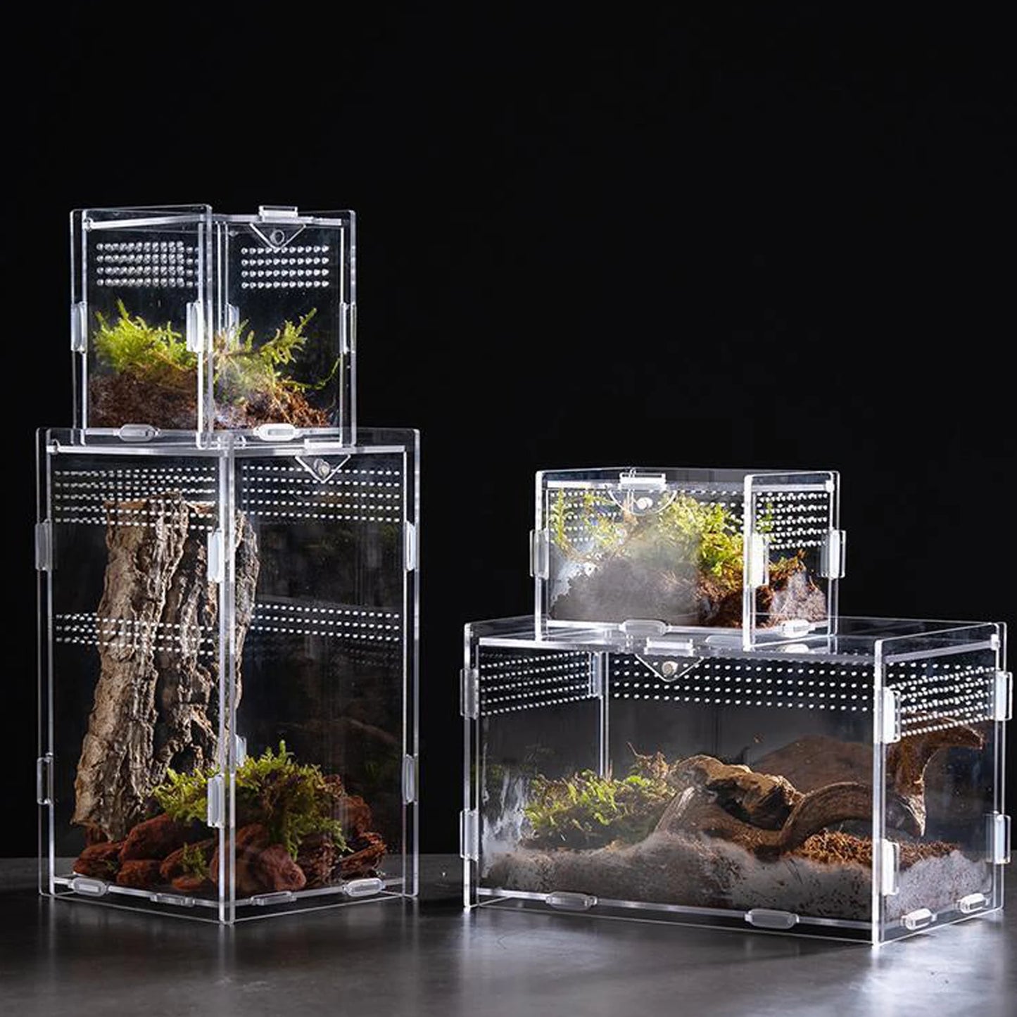 Acrylic Reptile Breeding Box Enclosure For Terrarium Habitat