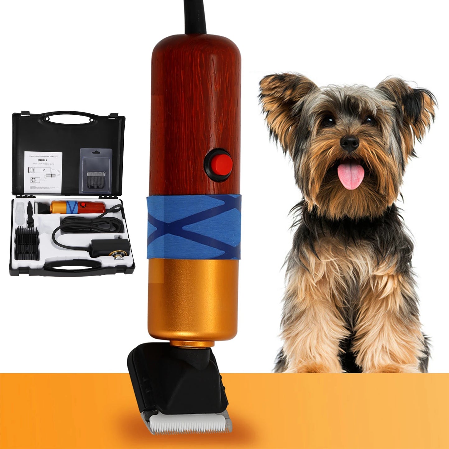 Pet Hair Clipper Low Noise Variable Speed Professional Electric