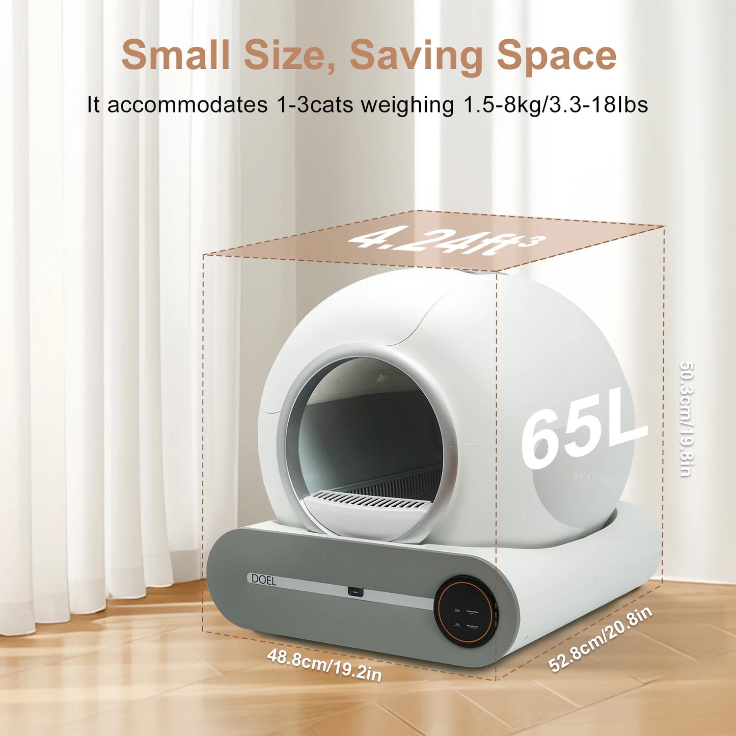 Doel Self Cleaning Cat Litter Box App Control WiFi