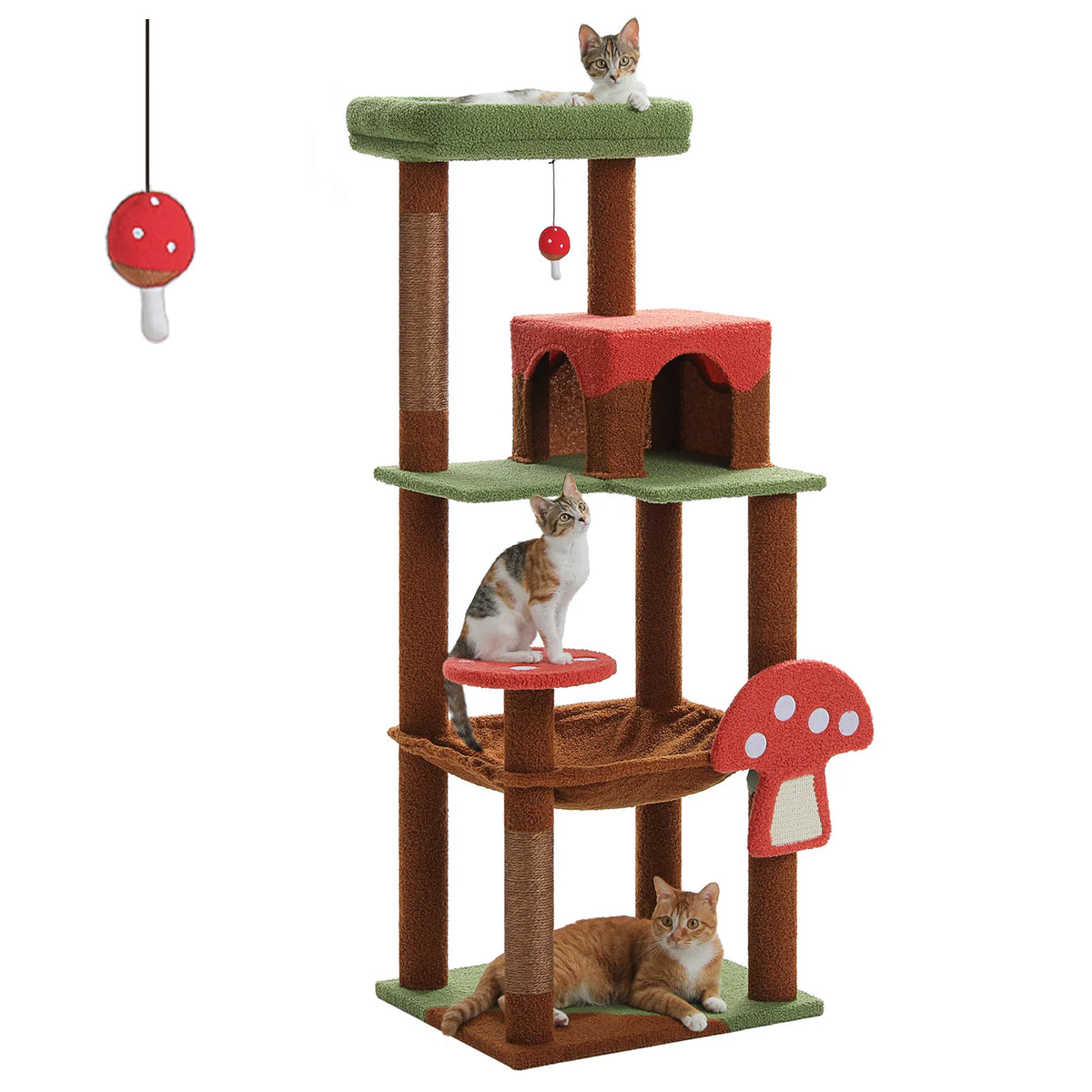 PAWZ Road Multi Tier Cat Tree With Scratching Posts Hammock