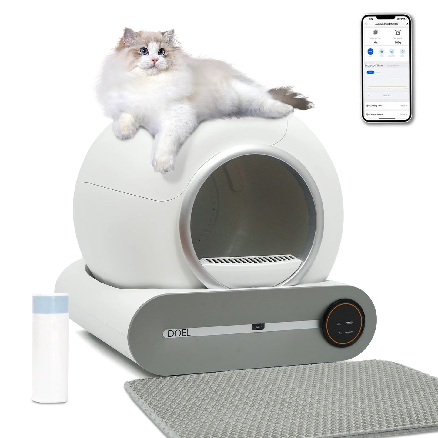 Doel Self Cleaning Cat Litter Box App Control WiFi