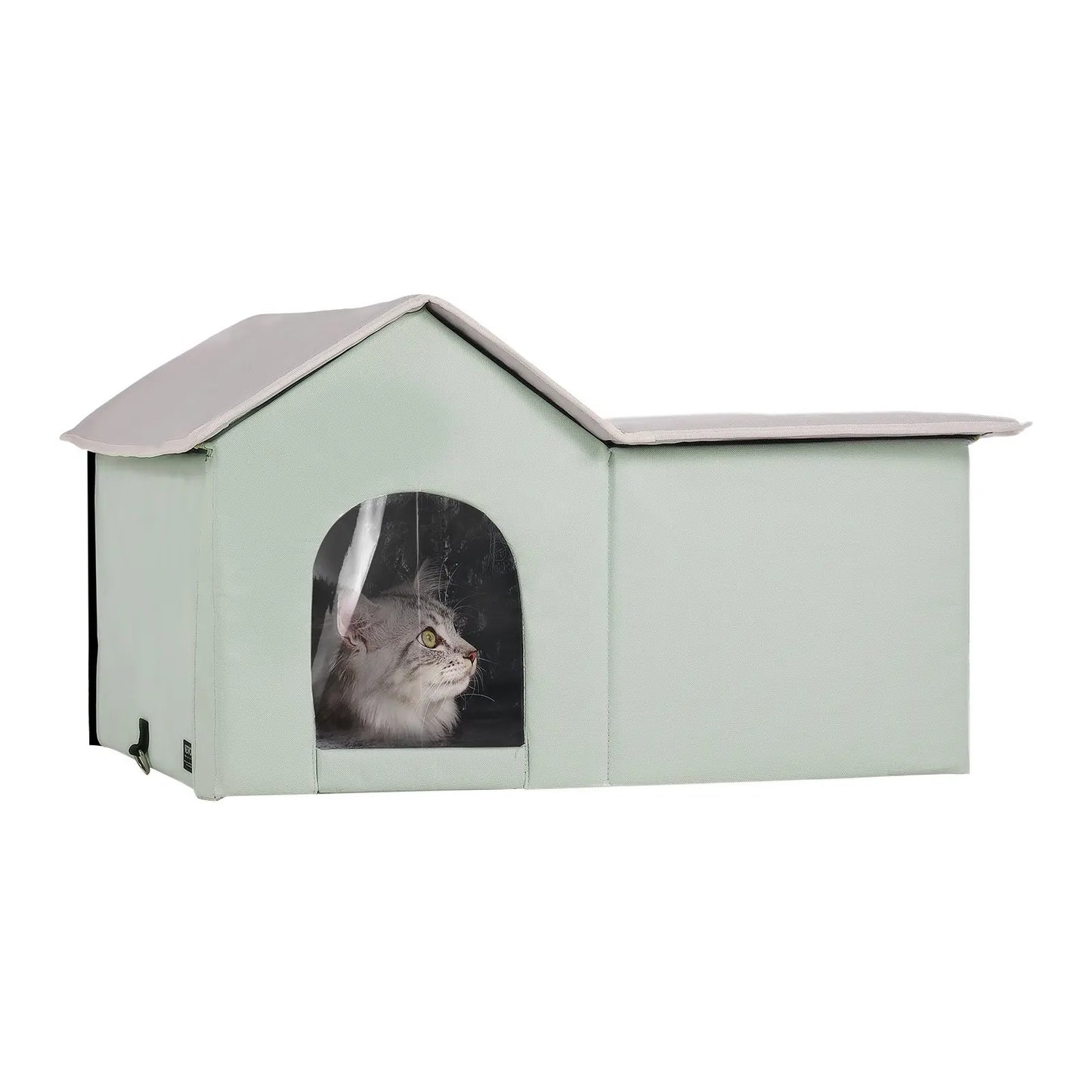 Foldable Heated Cat House With Built In Heated Pad