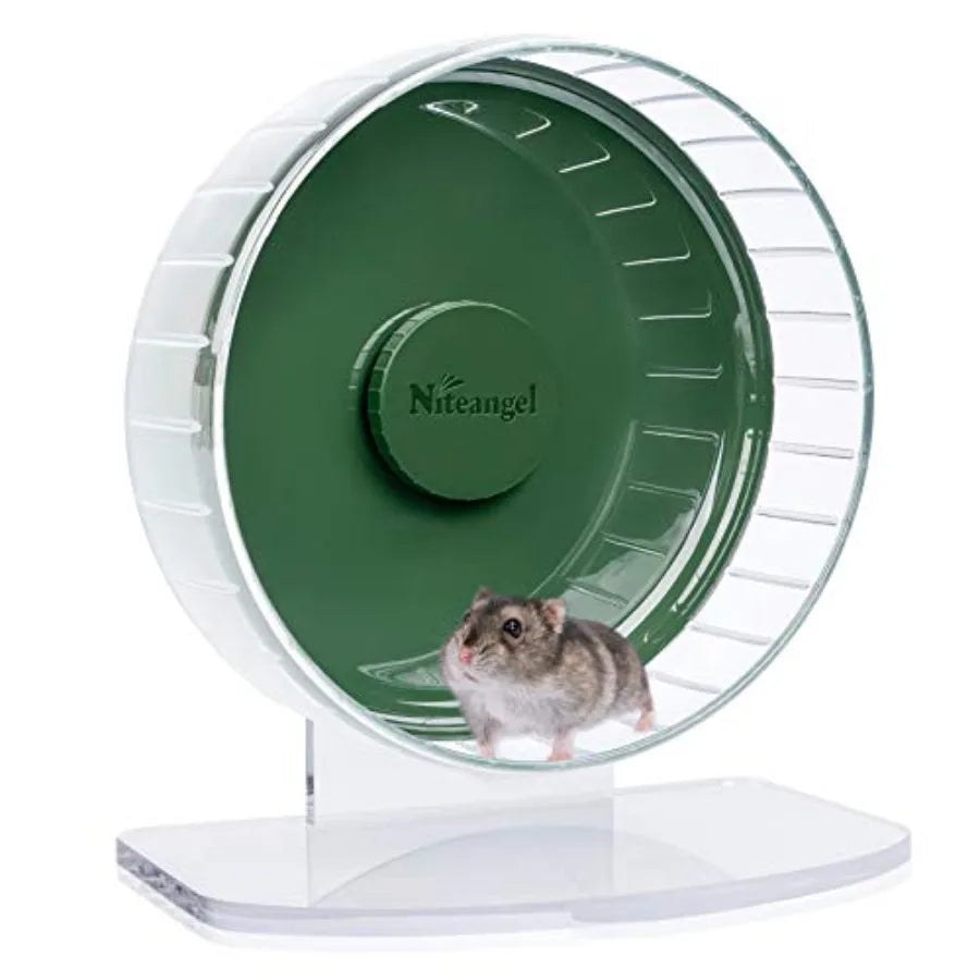 Super-Silent Hamster Exercise Wheels - Quiet Spinner Hamster Running Wheels with Adjustable Stand for Hamsters Gerbils Mice Or
