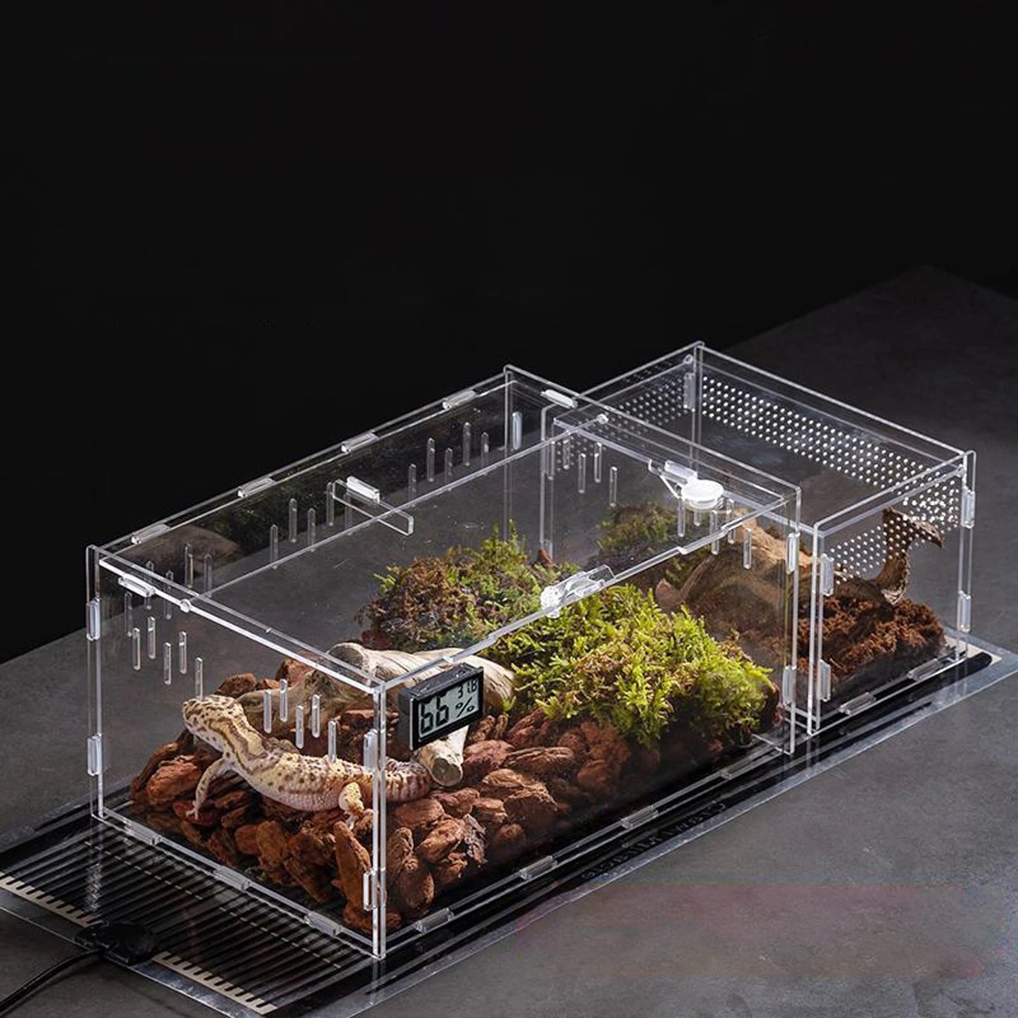 Acrylic Reptile Breeding Box Enclosure For Terrarium Habitat