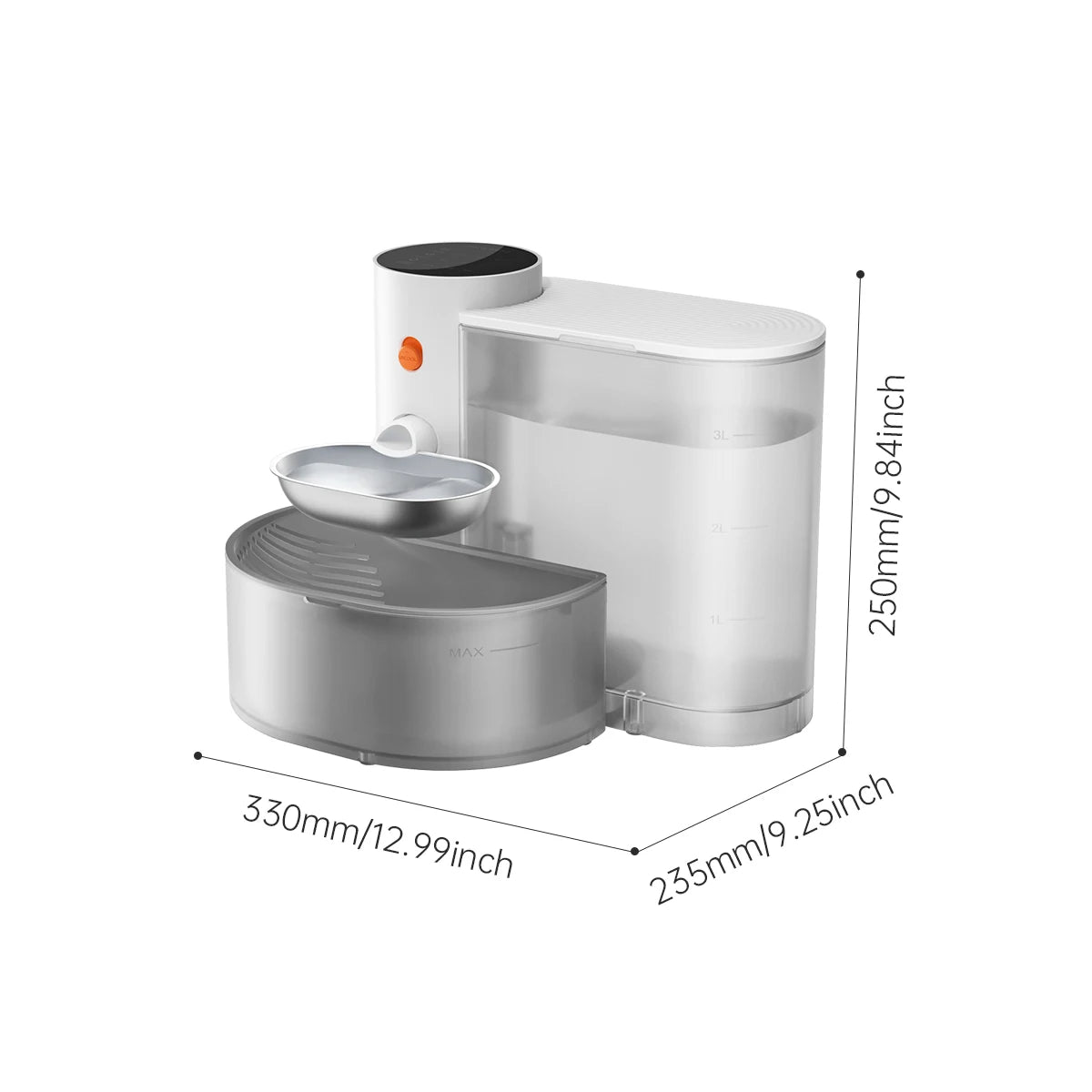 Booteely Wireless Cat Water Dispenser With Automatic Purifying Bowl