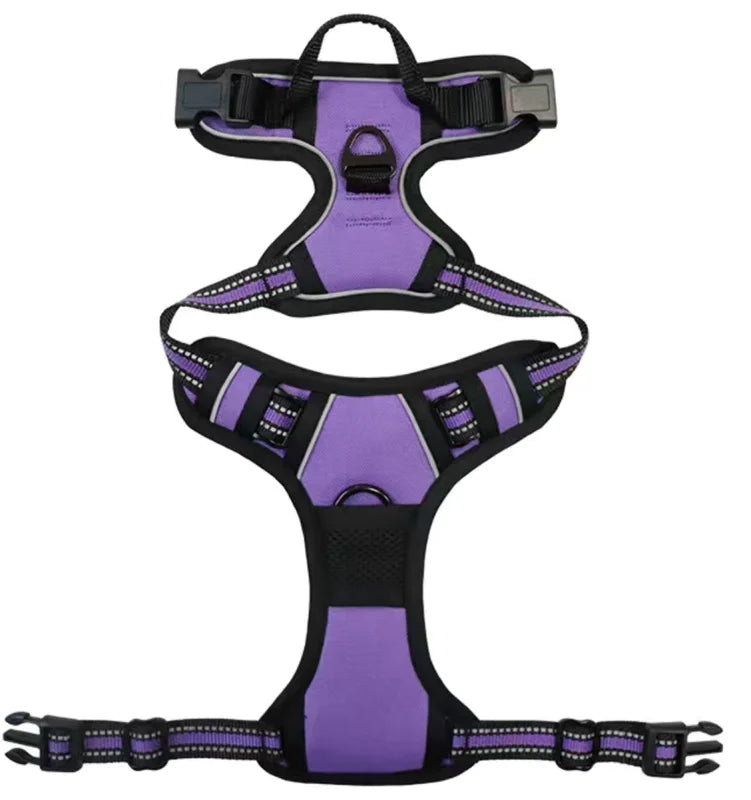Dog Harness &   Training Leash No Pull Control Adjustable Large Handle Heavy Duty